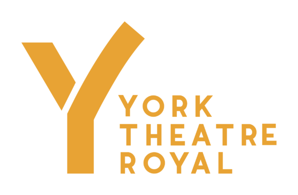 York Theatre Royal logo - gold text on a white background with a big stylised Y