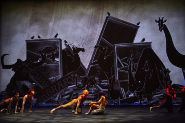 A group of performers on stage - production image from Jungle Book reminagined