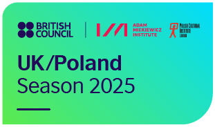 green box, stating British council, UK/ Poland Season 2025