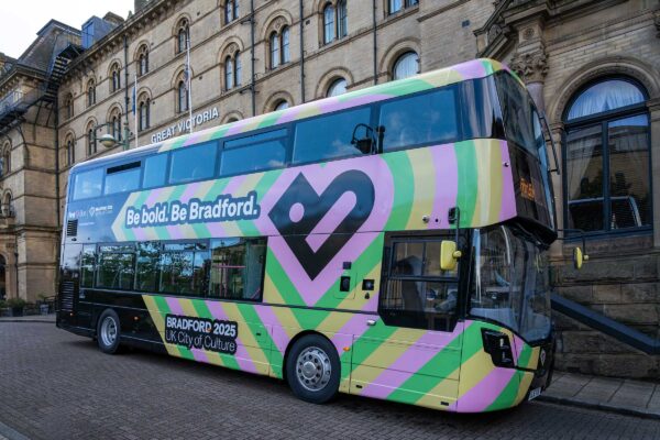 A Bradford 2025 branded bus