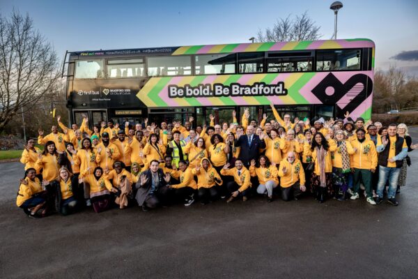 Bradford 2025 celebrates partnership with First Bus.