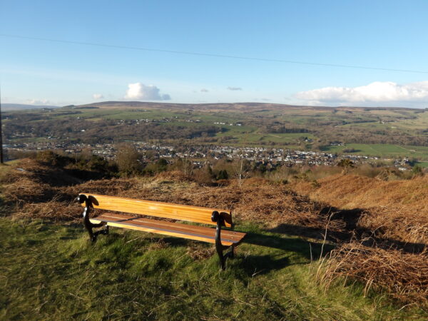 Bench outdoors on the Burley to ilkley walk