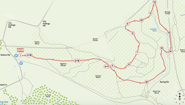 Esholt walk route map