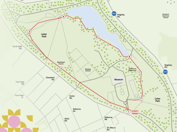 Lister Park map route walk