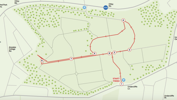 Undercliffe walk map route