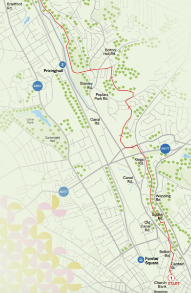 Yorkshire heritage way map route walk