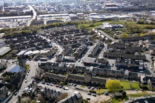 Aerial Photograph of a housing estate in Undercliffe, Bradford