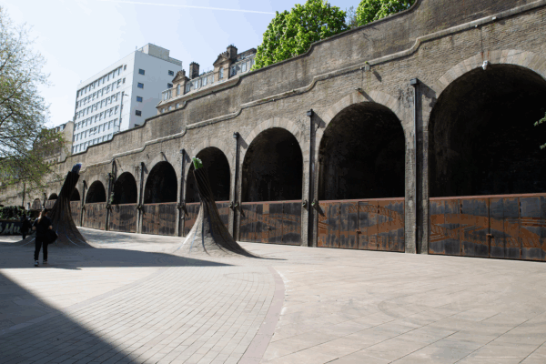 Arches underneath a bridge