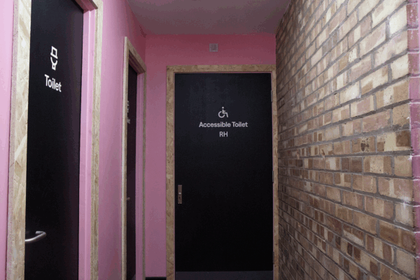 Accessible toilets at Loading Bay