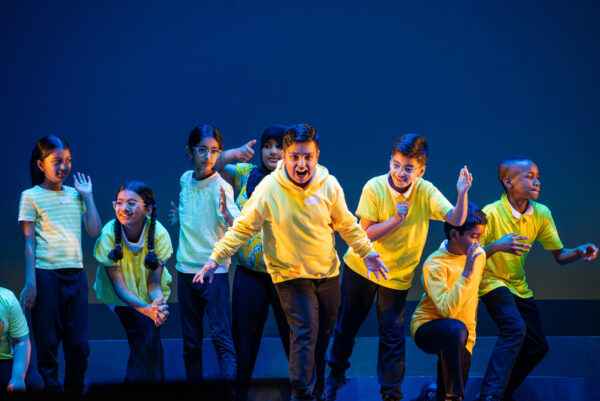 Kids performing for Sing Dance Leap at Bradford Live