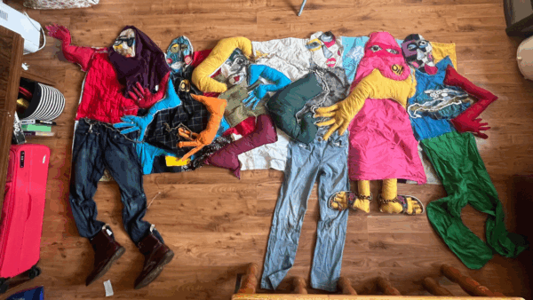 a large textile sculpture depicting diverse women.