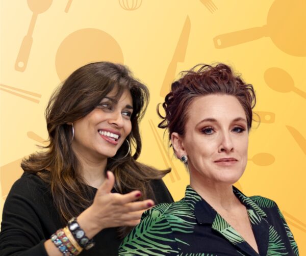 Grace Dent and Nisha Katona posing