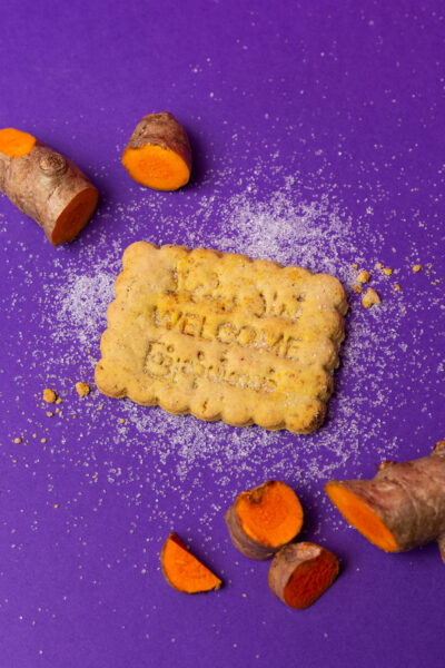 The Welcome biscuit with ingredients