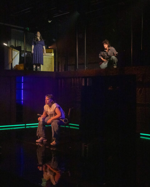 on _as Danny_ and above left to right_ Becky Unthank from The Unthanks and Jennifer Jackson _as Cathy_ in Elmet_ a brand new stage production from The Javaad Alipoor Company for Bradford 2025 UK City of Culture. Photo credit_ Lee Baxter_Lee.jpg