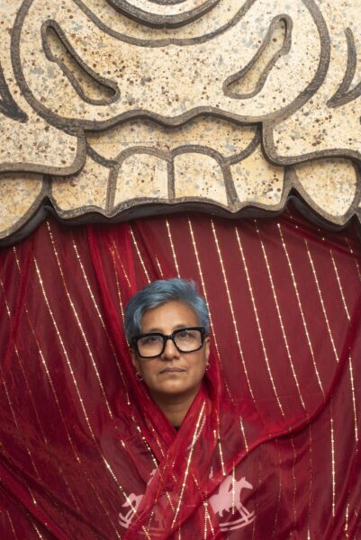 Norrina Rashid, one of a group of people who meet at Common Space. This arts and community venue in Bradford City Centre is run by Castles In The Sky Projects, who focus on the support of LGBTQIA+ artists and communities. Photo by Tim Smith.