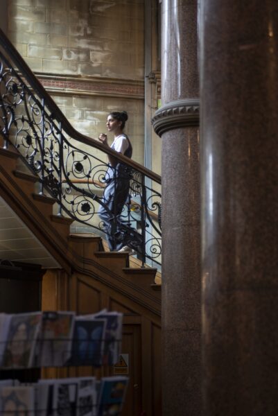 The Wool Exchange in central Bradford. This Grade 1 listed building was built as a wool-trading centre in the late 19th century, and the grandeur of its architecture is symbolic of the wealth and importance that wool brought to Bradford. Today the main body of the building is a Waterstones bookshop and cafe. Photo by Tim Smith.