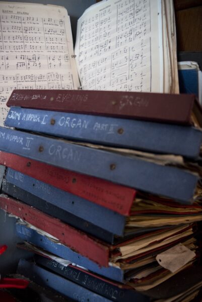 Rabbi Douglas Charing leading a service to celebrate the Jewish festival of Sukkot, also known as the Feast of Tabernacles, at the Bradford Reform Synagogue on Bowland Street in Manningham. Photos: Tim Smith.