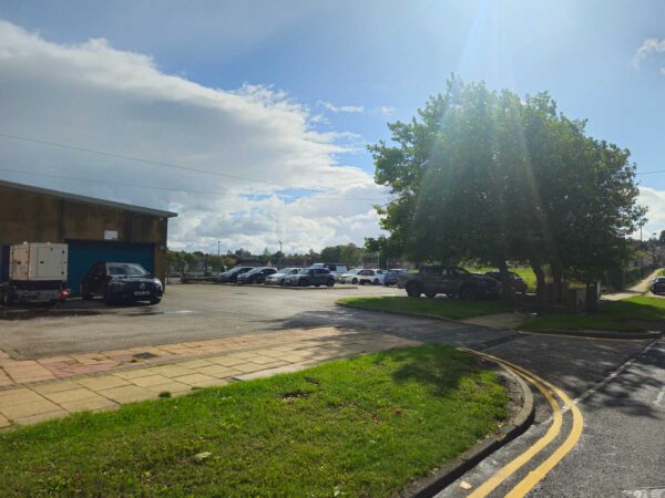 TFD Centre Car Park with trees.