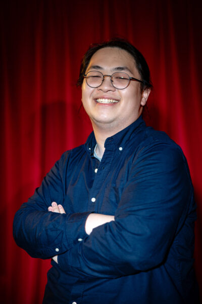 Young man smiling towards the camera
